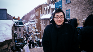 Our biggest experience of Quebec City though, is that it's really c-c-cold... as dancer Steve Feng can attest. (My photo)