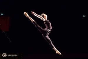 Danseres Zizhen Yu in Milaan. (Foto door danseres Nancy Wang)