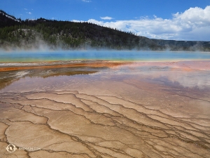 In Yellowstone, Wyoming, het derde nationale park dat ze bezocht, nam Kexin Li deze foto van Grand Prismatic Spring. 