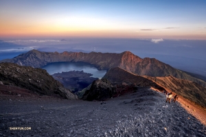 Onze onverschrokken bassist gaat ook bergbeklimmen. Mt. Rinjani, een actieve vulkaan op het eiland Lombok in Indonesië, ligt 3.726 meter (12.224 feet) boven zeeniveau. Het maakt niet uit, TK gaat de uitdaging aan.