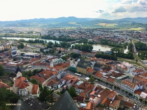 Een uitzicht op het idyllische Trenčín.