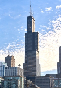 De Willis Tower in Chicago, ooit de hoogste ter wereld.