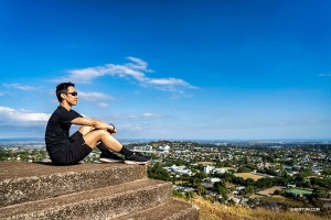 De hoogste krater in Auckland, de Mount Eden vulkaankrater, biedt een prachtig uitzicht over de stad.